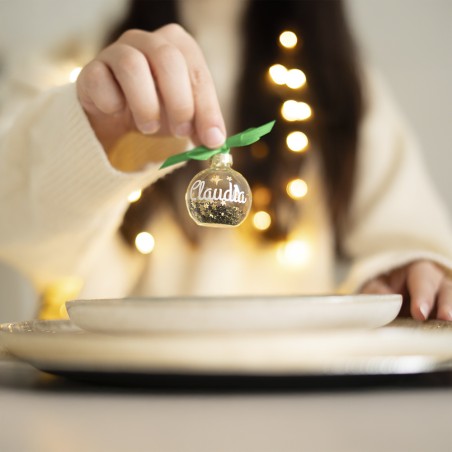 Bola marcasitio Navidad cristal - Estrellas doradas