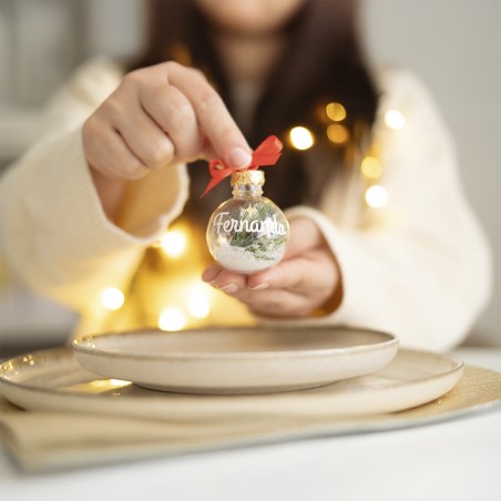 Bola marcasitio Navidad - Bosque nevado Bola marcasitio Navidad - Bosque nevado