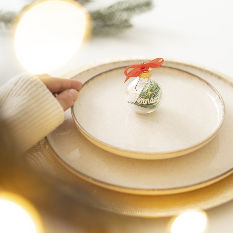 Bola marcasitio Navidad - Bosque nevado 2