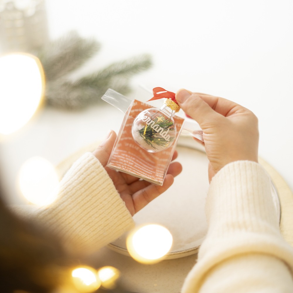 Bola marcasitio Navidad - Bosque nevado