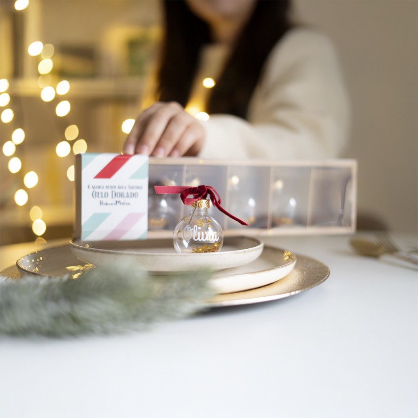 Pack 6 marcasitios Navidad - Cielo dorado