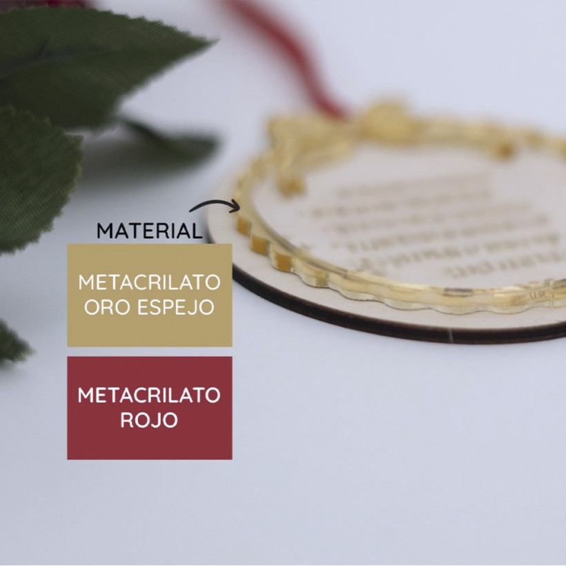 Adorno Navidad - Lazo dedicatoria navideño 2