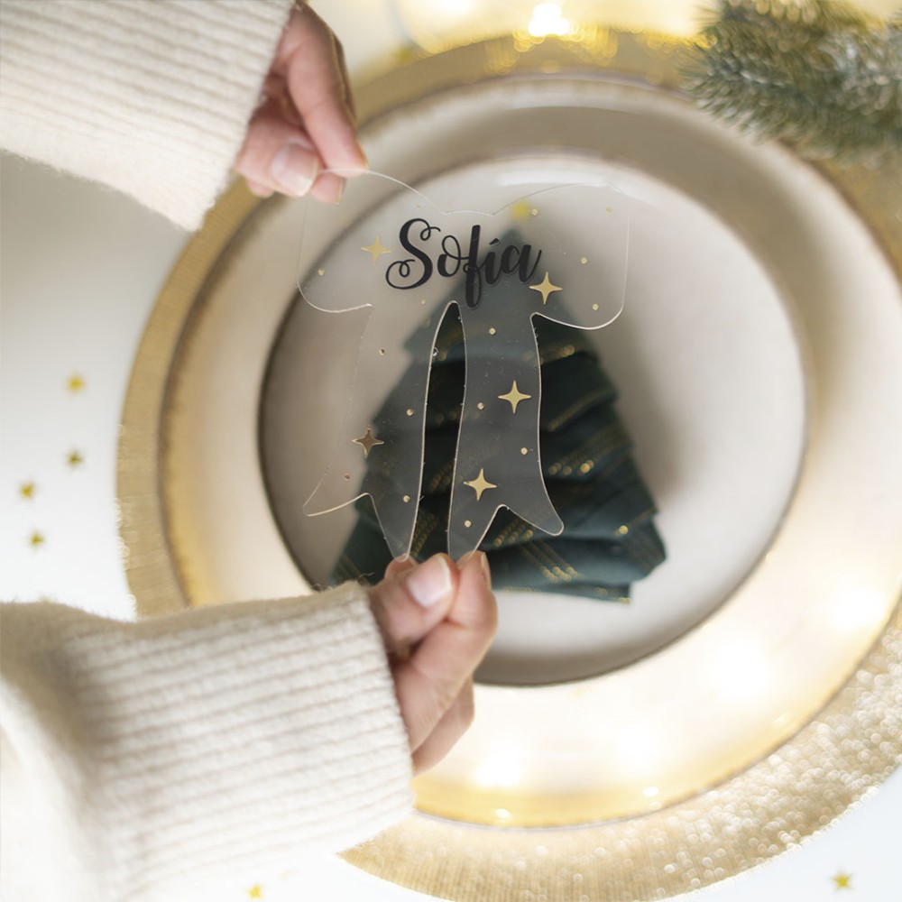 Adorno acrílico Navidad - Lazo