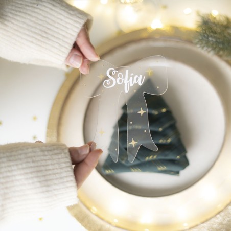 Adorno acrílico Navidad - Lazo