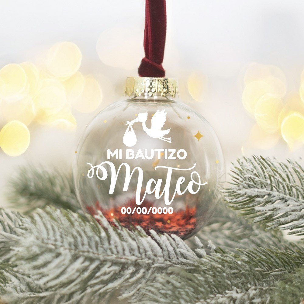 Bola de Navidad personalizada - Mi bautizo