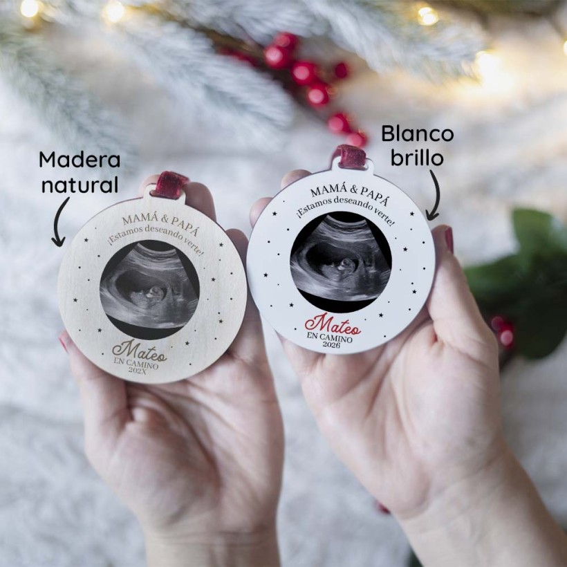 Adorno Navidad con foto - Ecografía