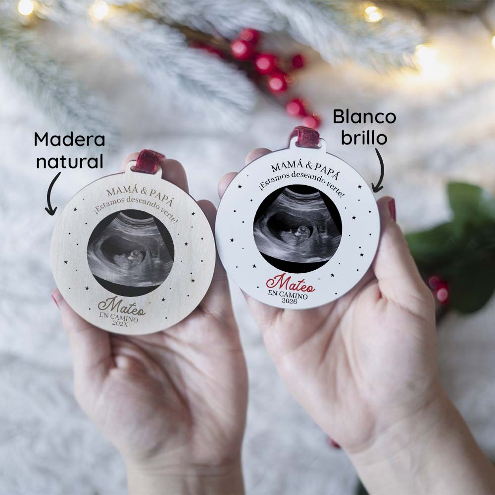 Adorno Navidad con foto - Ecografía