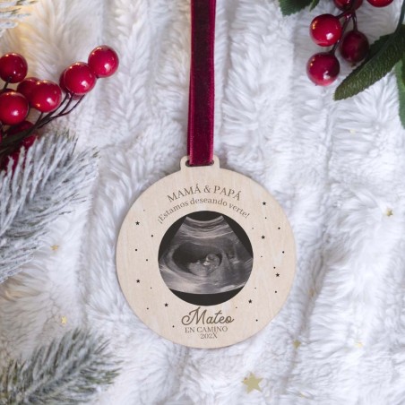 Adorno Navidad con foto - Ecografía