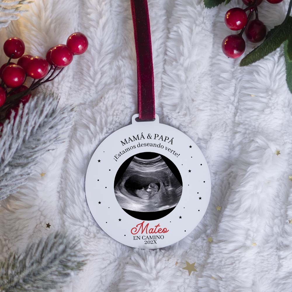 Adorno Navidad con foto - Ecografía