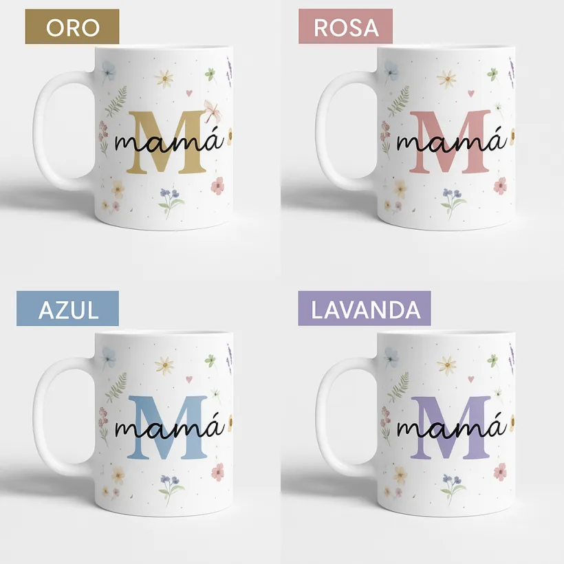 Taza personalizada - Inicial floral | Hakuna Mataza 2