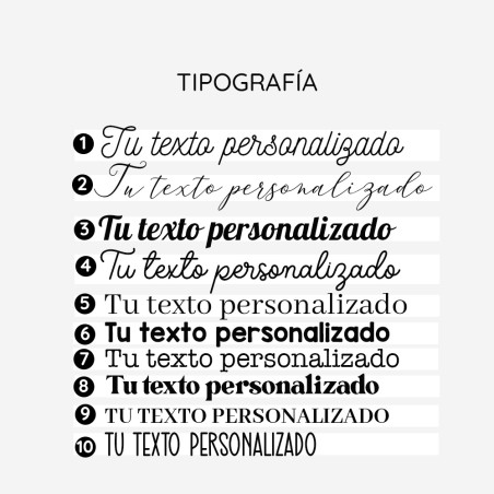Opciones de tipografía para lámina con 3 fotos