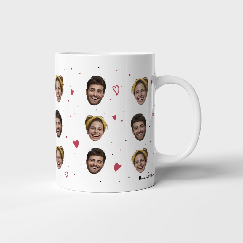 Taza - Cara y corazones 2