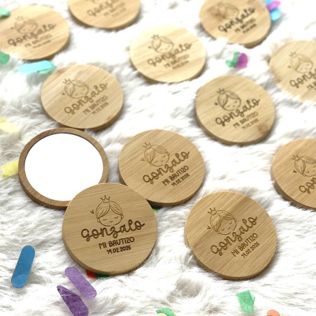 Espejo de madera personalizado (Bautizo y Comunión)