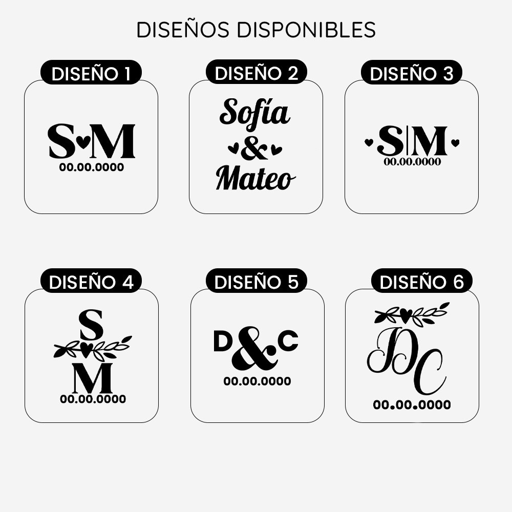 Vela personalizada en caja metálica - Bodas