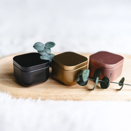 Vela personalizada en caja metálica - Bodas