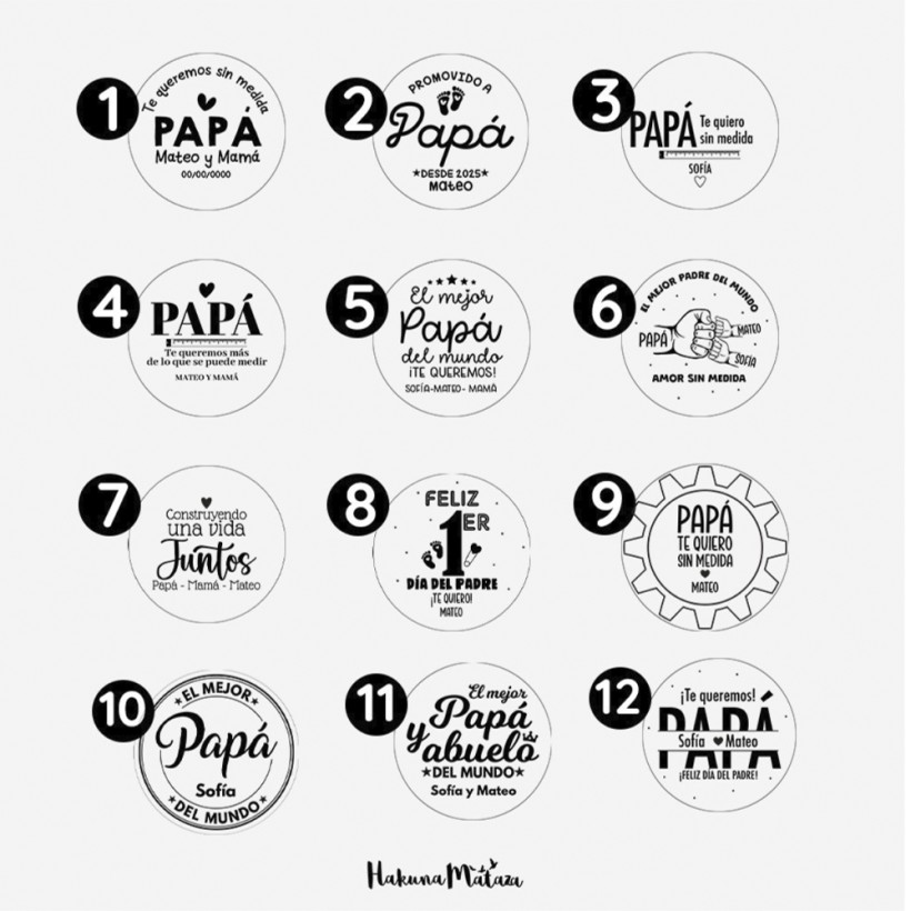 Llavero de madera - Día del Padre 2