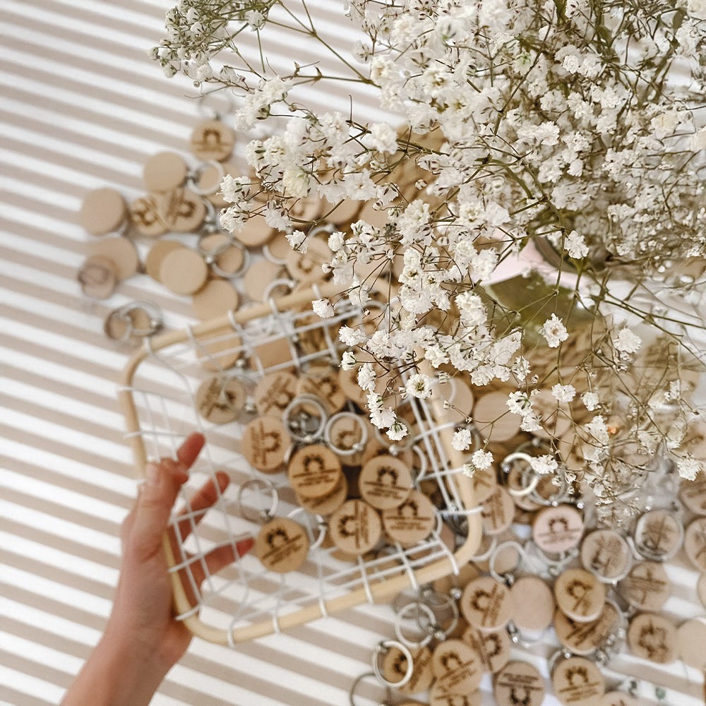 Llavero de madera / Bodas