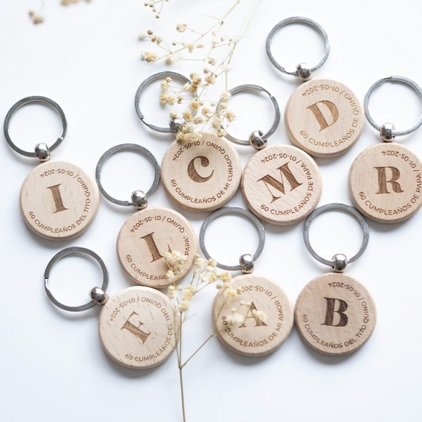 Llavero de madera / Bodas 2