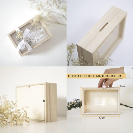 Hucha de madera personalizada - Para hacer realidad todos nuestros planes