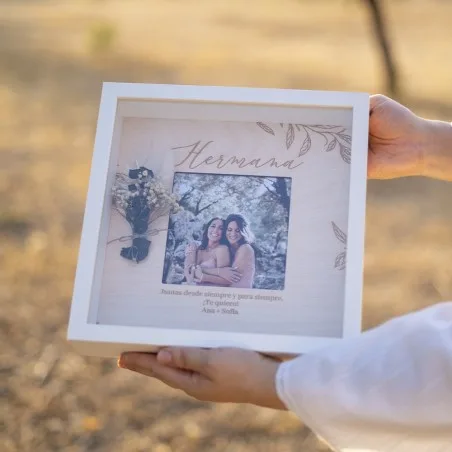 Marco de fotos personalizado - Ramas · ejemplo de personalización