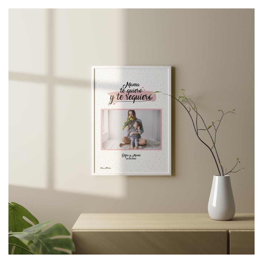 Lámina personalizada para mamá, con un diseño único y lleno de cariño.