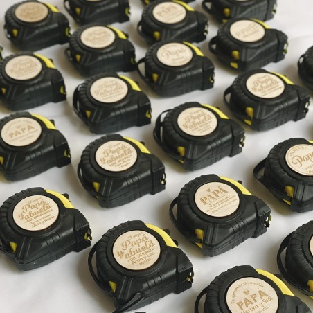 Flexómetro personalizado para papá – Grabado en madera