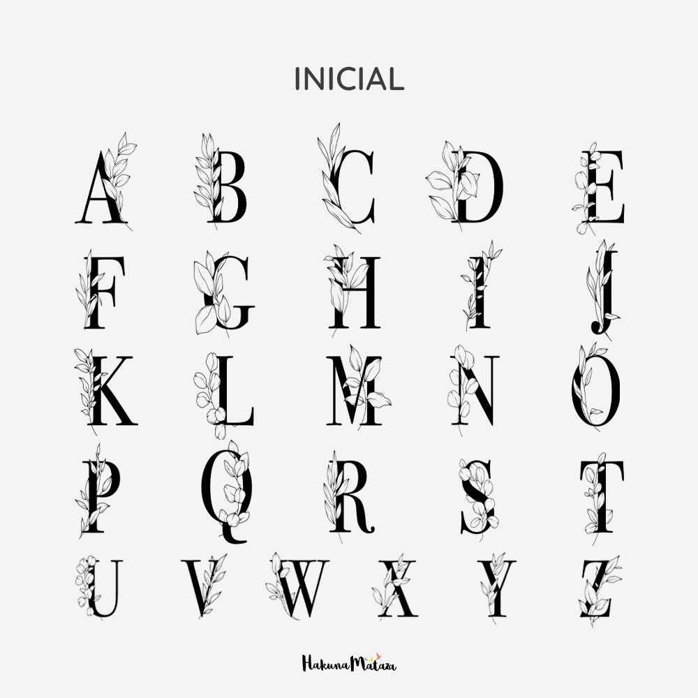 Opciones de tipografía para personalizar el texto en la portada, destacando el estilo con iniciales.