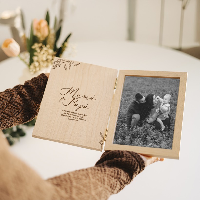 Marco de fotos libro personalizado