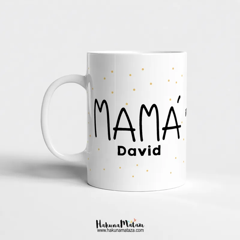 Taza personalizada - Escritura niños · ejemplo de personalización