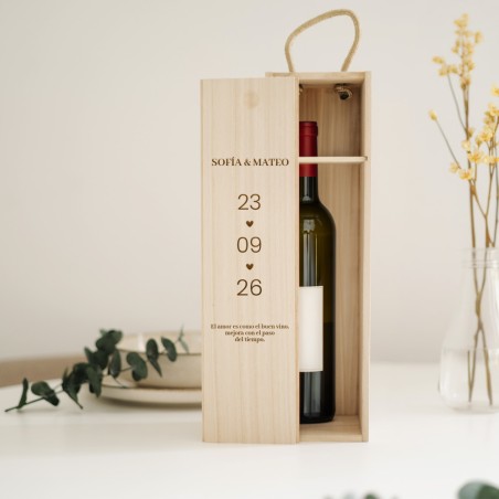 Caja de vino personalizada