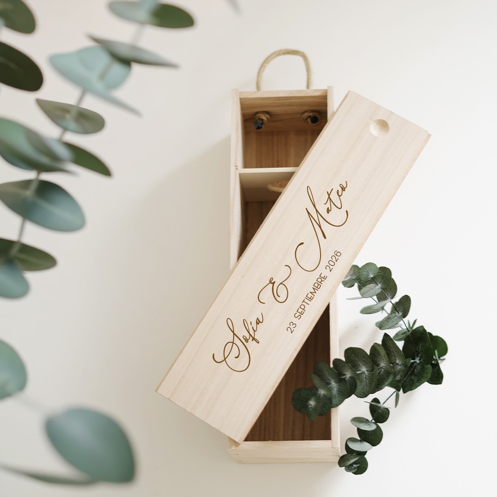Caja de vino personalizada