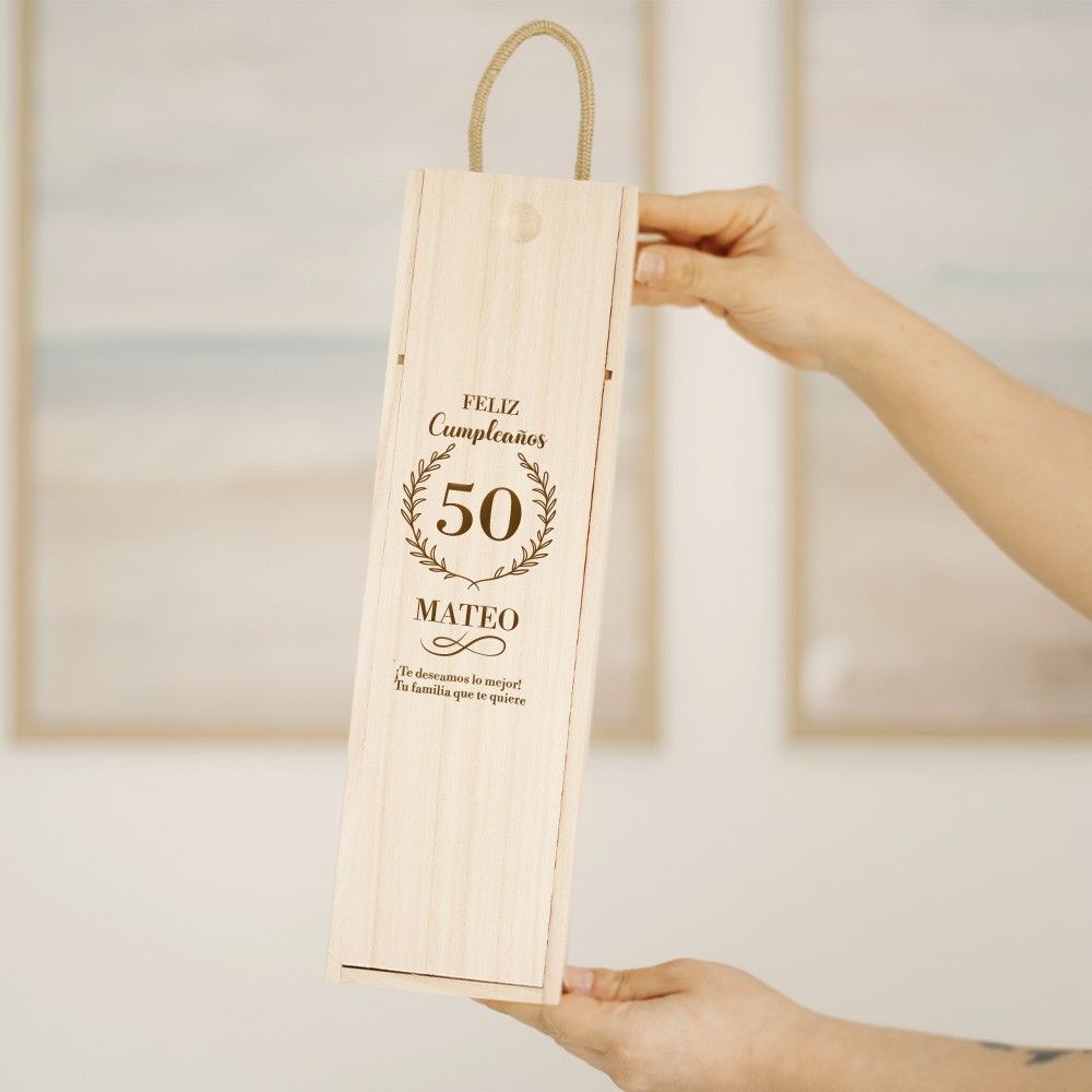 Caja de vino personalizada