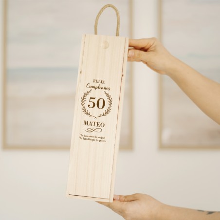 Caja de vino personalizada