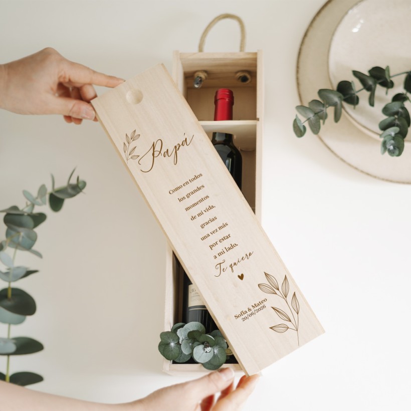 Caja de vino personalizada