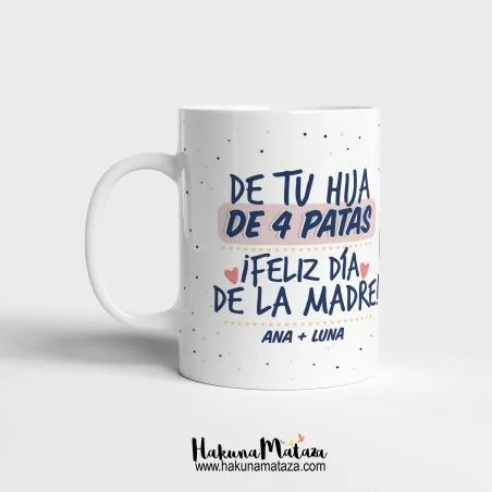 Taza personalizada con foto - De tu hijo / hija de cuatro patas (Día de la Madre) | Hakuna Mataza
