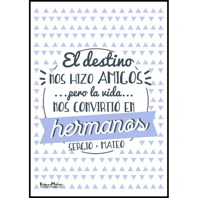 Lámina personalizada - El destino nos hizo amigos · detalle