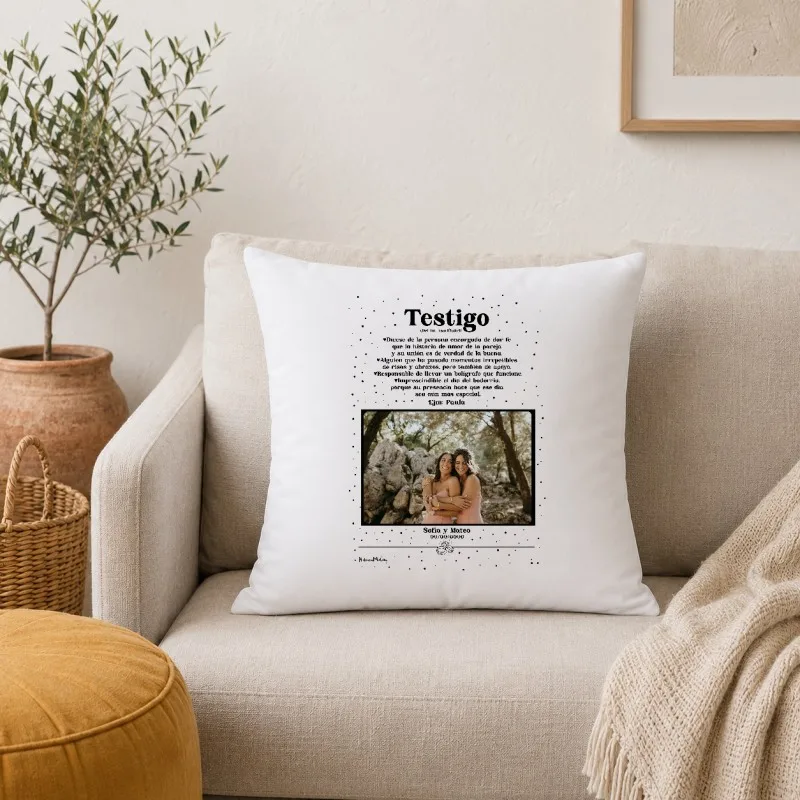 Cojín personalizado con foto - Definición testigo · otra vista