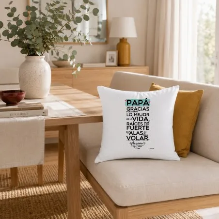 Cojín - Papa gracias por darme lo mejor · otra vista