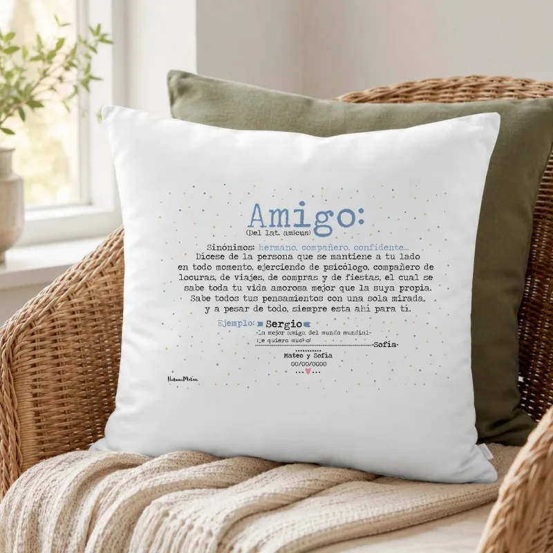 Cojín - Definición de amigo