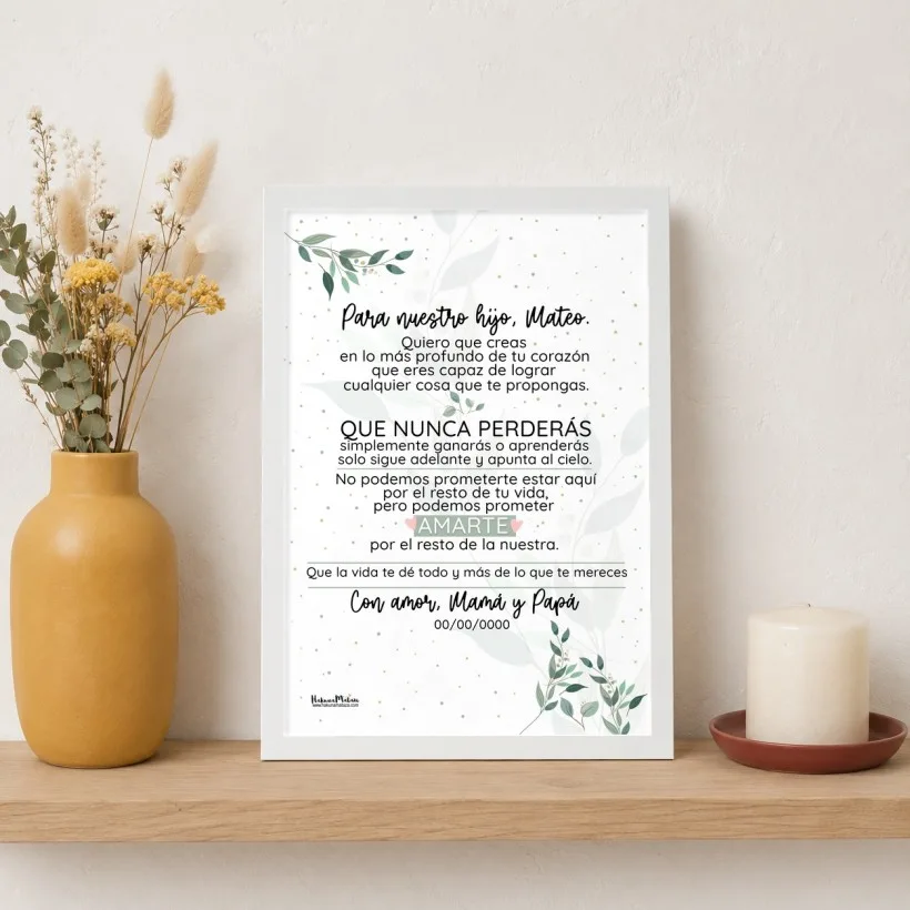 Lámina personalizada - Para nuestro hijo