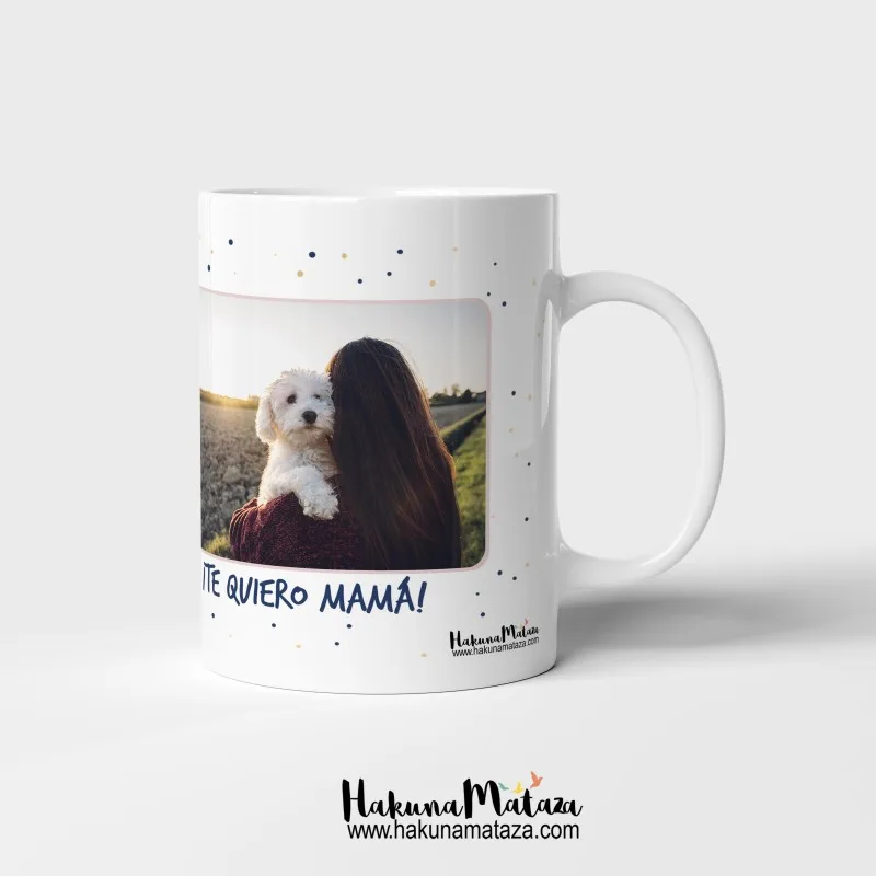 Taza personalizada con foto · De tu hija de 4 patas (Día de la Madre)