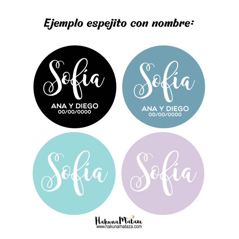 Espejo compacto oro rosa - Nombre/fecha