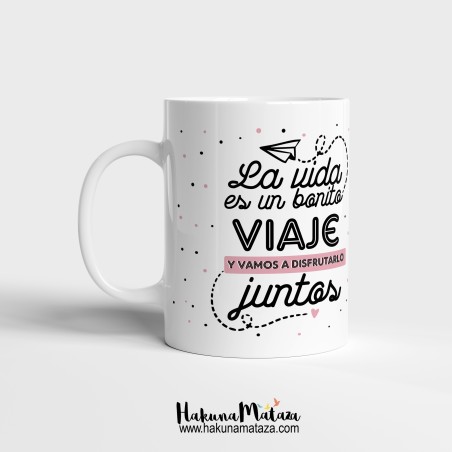 Taza personalizada - La vida es un bonito viaje Taza personalizada - La vida es un bonito viaje