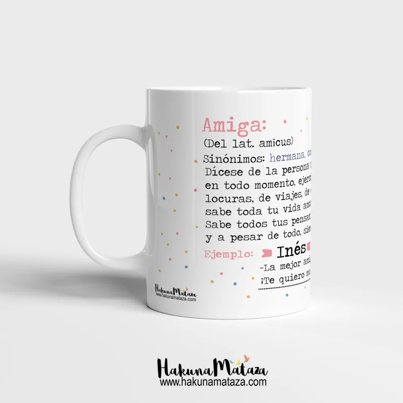 Taza personalizada - Amiga (definición divertida) | Hakuna Mataza