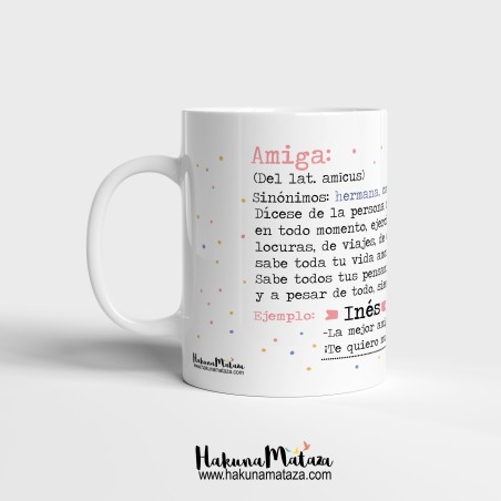 Taza personalizada - Amiga (definición divertida) Taza personalizada - Amiga (definición divertida)
