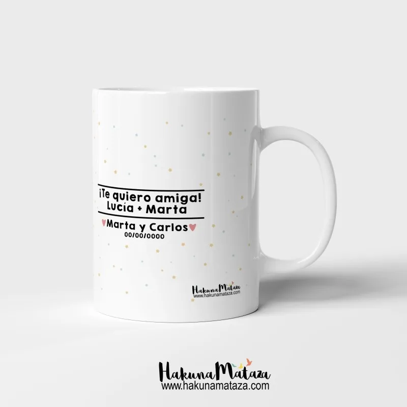 Taza personalizada - Si la amistad es un tesoro · detalle