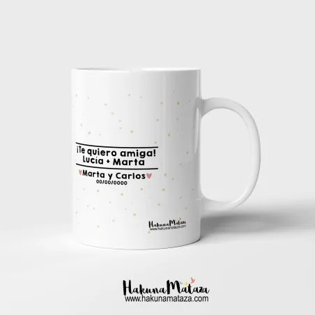 Taza personalizada - Si la amistad es un tesoro · detalle