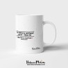 Detalle del diseño de la taza con la frase "Si la amistad es un tesoro, gracias por formar parte de mi fortuna"