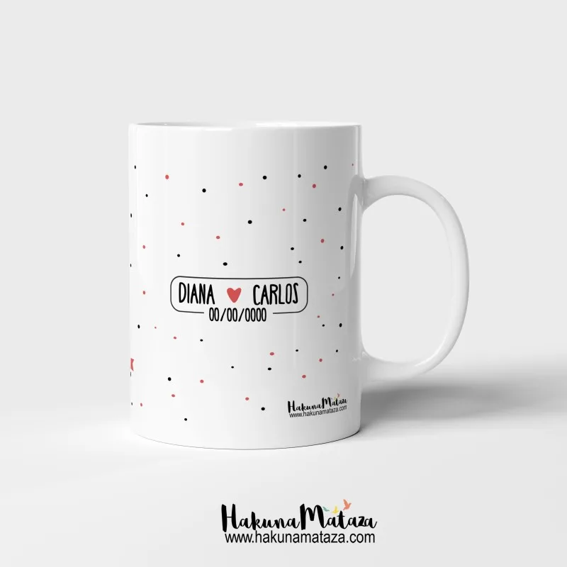 Taza personalizada - Hoy quiero darte las gracias Mamá · ejemplo de personalización