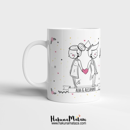 Taza personalizada - Algo nos dice que sois los siguientes (pareja)
